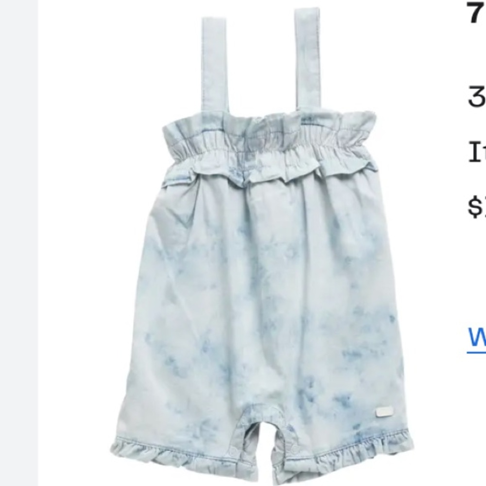 Baby girl tie dye romper 3-6mo